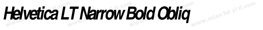 Helvetica LT Narrow Bold Oblique字体转换